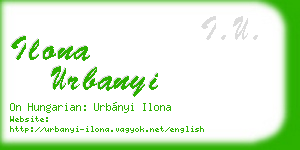 ilona urbanyi business card