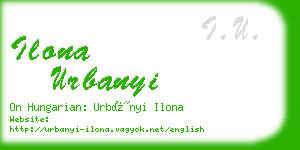 ilona urbanyi business card